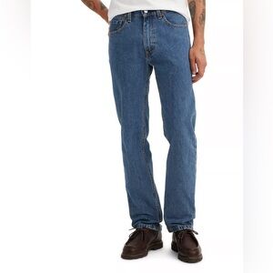 NWT Levi's Men's 505 Regular Straight Stretch Medium Wash Blue Jeans 36 x 30